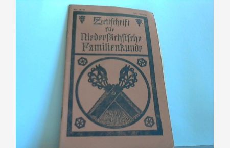Zeitschrift der Zentralstelle für Niedersächsische Familiengeschichte. 12 Hefte (in 8 Heften)