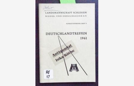 Deutschlandtreffen 1961 -  - Schriftenreihe ; Heft 5 -