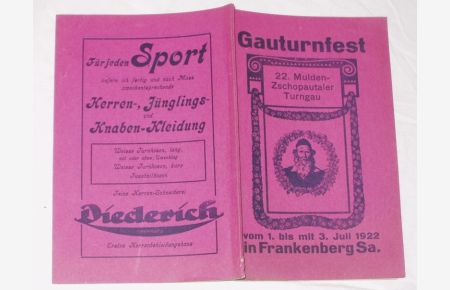 Festschrift zum 26. Gauturnfest des 22. Mulden-Zschopautaler Turngaues in Frankenberg vom 1. Bis 3. Juli 1922