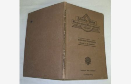 Trigometrie - Kambly-Thaer Mathematisches Unterrichtswerk III. (Dritter) Teil; Ausgabe A: Für Gymnasien