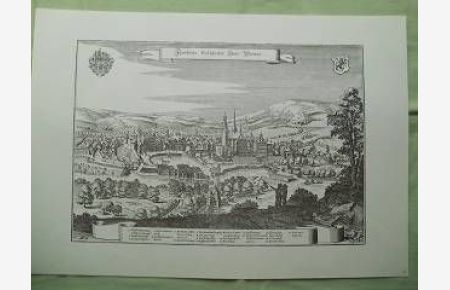Fürstliche Residentz Statt Weimar - (Stadt Weimar) - Karte. Reprint. Ansicht von ca. 1600.