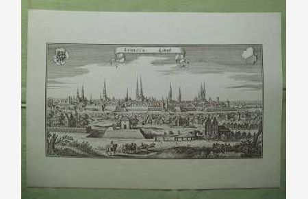 Lvbecca - Lübeck - Karte. Reprint. Ansicht von ca. 1600.