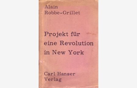 Projekt für eine Revolution in New York. (Faksimilierte Manuskriptseiten).