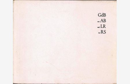GdB von AB und LR bei RS.   - Erschienen aus Anlaß der Bibliophilen-Tagung 1971 in Berlin. - A(rchibald) B(ajorat) zeichnete 27 GdB-Mitglieder, Text von L(othar) R(ossipaul), gedruckt von R(ichard) S(cherpe). -