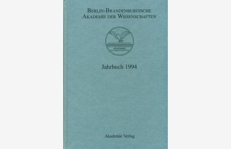 Jahrbuch 1994. Berlin-Brandenburgische Akademie der Wissenschaften.