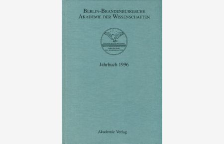 Jahrbuch 1996. Berlin-Brandenburgische Akademie der Wissenschaften.