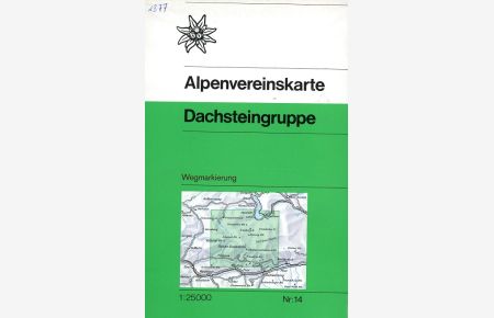Karte der Dachsteingruppe. Maßstab 1:25. 000  - AV Karte Nr. 14 mit Wegmarkierung