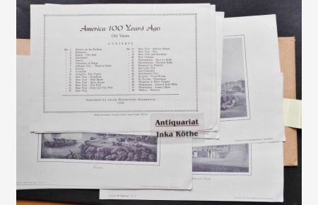 America 100 years ago : Old views -  - Mappe mir 32 Reproduktionen alter Ansichten von Landschaften, Gebäuden, Brücken, Städten -