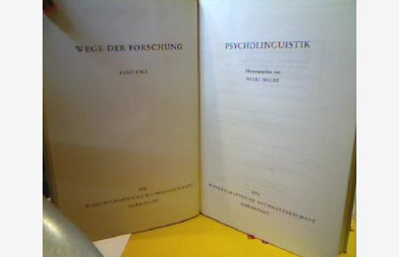 Psycholinguistik.   - hrsg. von Helli Halbe, Wege der Forschung , Bd. 191