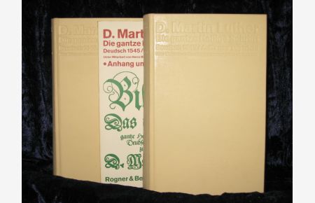 Die gantze Heilige Schrift Deudsch. Wittenberg 1545. Letzte zu Luthers Lebzeiten erschienene Ausgabe (2 Bände, Leder + 1 Band Anhänge)