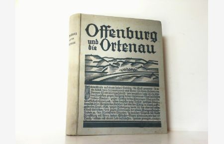 Offenburg und die Ortenau.   - (Reihe: Badische Heimat, 22. Jahrgang, Jahresheft 1935).