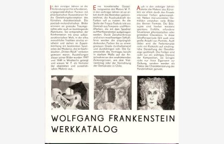 Werkkatalog.   - hrsg. anläßlich der Werkausstellung in der Kunsthallle Weimar 1978.