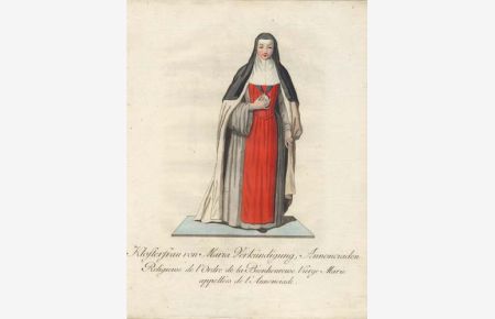 Klosterfrau von Maria Verkündigung, Annonciade. Religieuse de l`Ordre de la Bienheureuse Vierge Maria appeles de l`Annonciade.