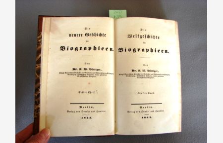 Die Weltgeschichte in Biographieen. Neuere Geschichte 1. und 2. Buch.