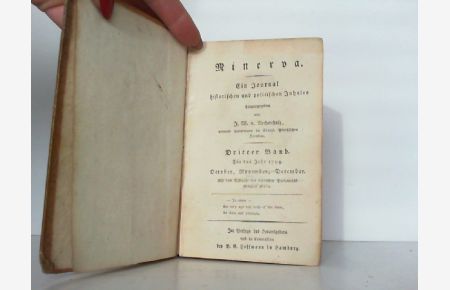 Minerva. Ein Journal historischen und politischen Inhalts. Hier 3. Band für das Jahr 1794. October, November, December.