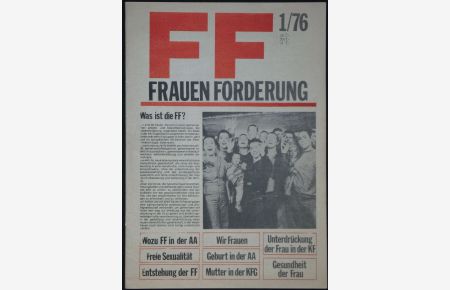 FF - Frauen Forderung. Nr. 1/76.