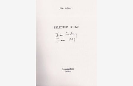 Selected Poems. - signiert, Erstausgabe  - Contemporary Poets in Signed Limited Editions, 13,