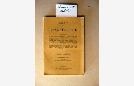 Archiv für Gynaekologie.   - Redigirt von Gusserow und Leopold.