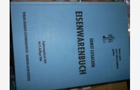 Eisenwarenbuch Ergänzungsband 1969 Mit Wortmarken ; Stichworten und Bezugsquellenteil, anderer bildteil
