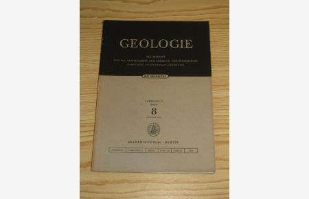 Geologie - Zeitschrift für das Gesamtgebiet der Geologie und Mineralogie sowie der angewandten Geophysik Heft 8 / 1964