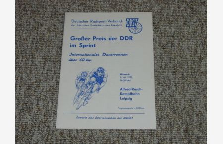 Programm Großer Preis der DDR im Sprint 1972