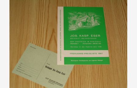 Frühjahrs - Preisliste 1967 inkl. Antwortkarte