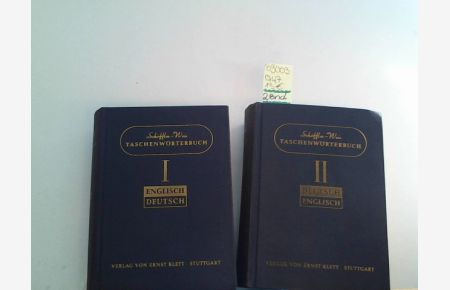 Taschenwörterbuch der englischen und deutschen Sprache. 2 Bände: Band I + II.