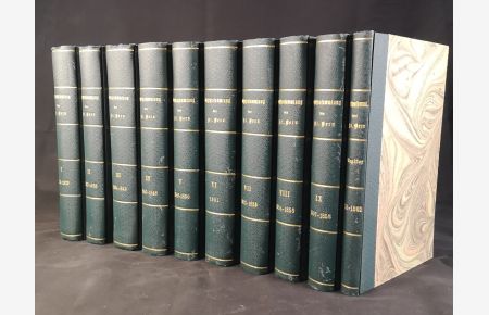 Neue offizielle Gesetzessammlung des Kantons Bern. - [10 Bände. 9 Bände (1715 bis 1858) und 1 Band Materialregister].