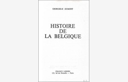 HISTOIRE DE LA BELGIQUE.