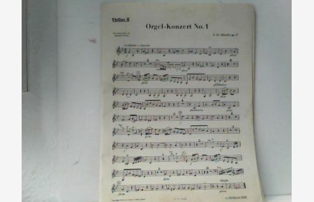 Orgel- Konzert No. 1, op. 4 I  - Larghetto, e staccato