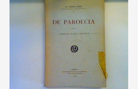 De Paroecia - Iuxta Codicem Iuris Canonici