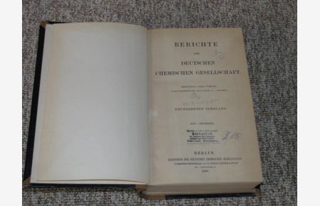 Berichte der Deutschen Chemischen Gesellschaft 1886.   - 19. Jahrgang. Juli-Dezember
