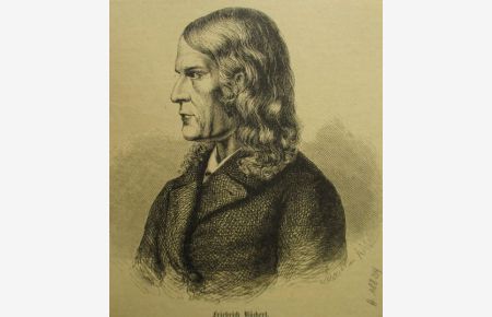 Porträt. Brustbild im Profil nach links. Original - Holzstich aus einer Zeitschrift, rückseitig mit Text, Blattgröße: 13, 5 x 12 cm, um 1880.
