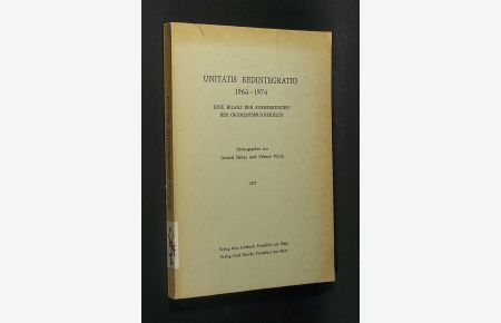 Unitatis redintegratio 1964 - 1974. Eine Bilanz der Auswirkungen des Ökumenismus-Dekrets.