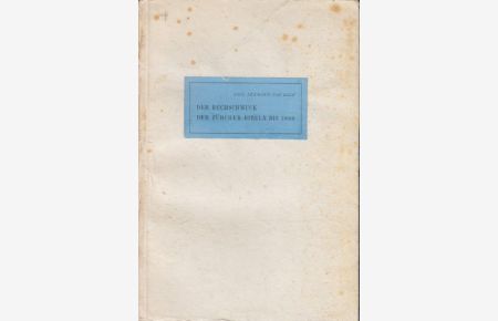 Der Buchschmuck der Zürcher-Bibeln bis 1800. Nebst Bibliographie der in Zürich bis 1800 gedruckten Bibeln, Alten und Neuen Testamente.