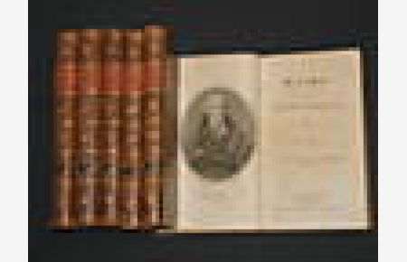 COLLIN'S SÄMTLICHE WERKE. 6 BDE. Bd. 1: Regulus. Coriolan. Polyxena. 6 Bl. , 464 S. , 1 Bl. ; Bd. 2: Balboa. Bianca della Porta. Mäon. Macbeth. 1812. 1 Bl. , 411 S. ; Bd. 3: Die Horatier und Curatier. Bradamante. Julie von Billenau. Kindespflicht und Liebe. 1812. 1 Bl. , 453 S. ; Bd. 4: Epische und lyrische Gedichte. 1813. 1 Bl. , 374 S. ; Bd. 5: Prosaische Aufsätze. 1813. 2 Bl. , 400 S. ; Bd. 6: Zerstreute Blätter. Phädra. Über Collin und seine Werke [von seinem Bruder Matthäus v. Collin]. Anhang. 1814. 2 Bl. , 464 S. -