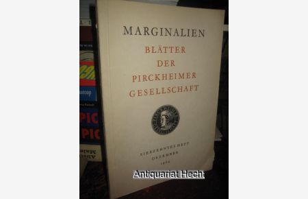 Marginalien 17/1964. Blätter der Pirckheimer-Gesellschaft (ab 1968: Zeitschrift für Buchkunst und Bibliophilie). Siebzehntes Heft, Dezember 1964.