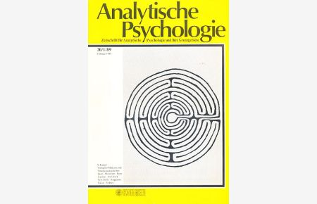 Analytische Psychologie. 20. Jahrgang Hefte 1-4. 1989.   - Zeitschrift für Analytische Psychologie und ihre Grenzgebiete.