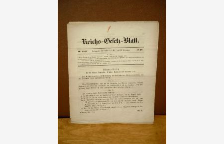 Reichsgesetzblatt ( Reichs - Gesetz - Blatt ), 9tes Stück, Ausgegeben Frankfurt a. M. , den 30. December 1848