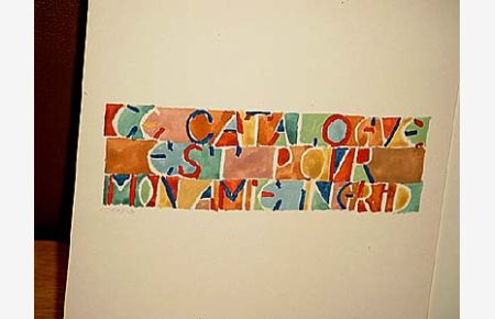 Ausstellungskatalog Sergio de Castro im Kunstverein Hamburg 1965 mit einer signierten, farbigen Tuschzeichnung von Sergio de Castro.
