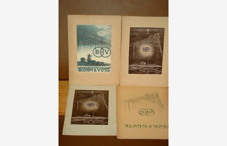 Blohm & Voss 1933 - 1939 ( Firmenfestschrift ) sowie beiliegend das Jahrbuch: 1940 ( zweimal vorhanden ) - 1941 - 1942