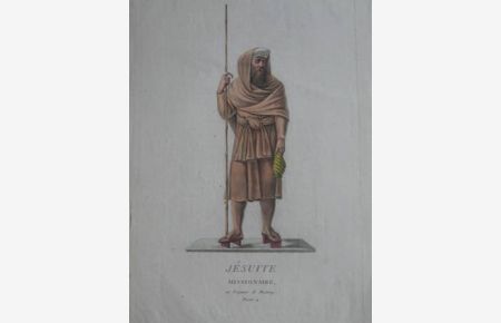 Jesuite Missionaire, (Java), Original-Kupferstich koloriert