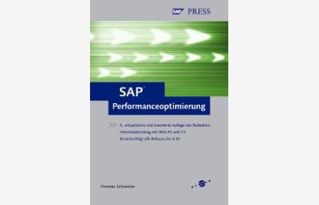 SAP-Performanceoptimierung - Analyse und Tuning von SAP-Systemen (Gebundene Ausgabe) von Thomas Schneider 3. , aktualisierte und erweiterte Auflage Internetanbindung mit Web AS und ITS Technisches Tuning und Analyse von Applikationen Auch in der neuen Auflage zeigt Ihnen dieses Buch, wie Sie die Performance Ihres SAP-Systems optimieren und dieses so kostengünstig betreiben können. Egal, ob Sie ein R/3 administrieren oder für eine mySAP-Lösung neuesten Datums verantwortlich sind Das Buch leitet an zur systematischen Identifizierung und Analyse von Performanceproblemen, zur Umsetzung geeigneter Tuningmaßnahmen und zur Verifizierung des Erfolgs dieser Maßnahmen. Die Performanceoptimierung umfasst dabei sowohl die technische Optimierung als auch die Analyse von Applikationen. Für die neue Auflage wurde das Buch komplett durchgesehen und aktualisiert. Neu hinzugekommen ist ein Kapitel zur Internetanbindung des Systems mithilfe des Web AS Pressestimmen Technisch versiert und hervorragend aufbereitet zeigt der Band, wie das Potenzial von SAP-Systemen voll ausgeschöpft werden kann.  E3-Magazin, Buch-Tipp! Das vorliegende Buch gibt einen sehr geeigneten Überblick über die Thematik Performanceoptimierung. Es wird an zahlreichen Beispielen in die Standardtransaktionen der SAP eingeführt und die nötigen Grundlagen erklärt. Der Leser lernt schnell mit den angesprochenen Monitoren umzugehen und die entsprechenden Kennziffern zu interpretieren. Im Anhang findet man mehrere Tabellen mit OSS-Hinweisen, Standardtransaktionen, Richtwerten, Flußdiagrammen, etc. Dadurch kann das Buch eine gute Unterstützung während der Anwendung beim Kunden leisten. Das Buch ist vor allem geeignet für Administratoren, die R/3-Systeme überwachen, Entwickler und Basis-Berater. ABAP mySAP. com SAP-Administation SAP-Basis SAP PRESS SAP-Programmierung SAP R/3 Release 4 Systemadministration Web AS ISBN-10 3-89842-357-3 / 3898423573 ISBN-13 978-3-89842-357-1 / 9783898423571