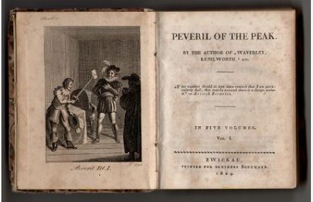 Peveril of the peak. Vol. I u. II. By the author Waverley, Kenilworth,  etc. [i. e. Sir Walter Scott. ].   - The works of Sir Walter Scott , Vol. LXVI, Romances LVII ; Vol. LXVII, Romances LVIII.
