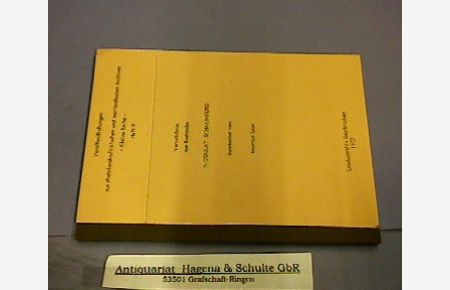 Verzeichnis des Bestandes Notariat Schaumburg.   - (= Veröffentlichungen aus rheinland-pfälzischen und saarländischen Archiven/Kleine Reihe, Heft 9).