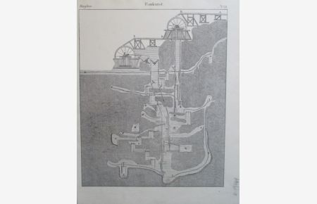 Vertikaler Durschnitt einer Mine. Original - Lithographie (anonym), Blattgröße: 28, 5 x 23 cm, 1828.