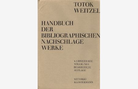 Handbuch der bibliographischen Nachschlagewerke.