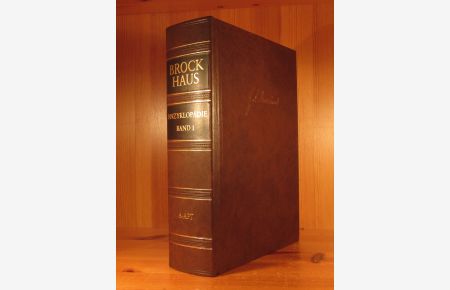Brockhaus Enzyklopädie, 19. Auflage, Luxus-Ausgabe in Echtleder (Schafsleder), 1986 - 1994, Bd. 1 (A - APT), 1986.