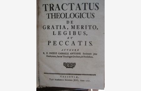 Tractatus Theologicus de Gratia, Merito, Legibus et Peccatis