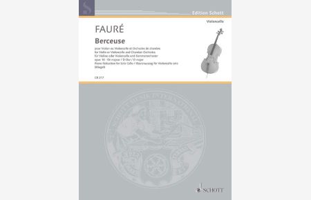 Berceuse D-Dur op. 16  - (Serie: Cello-Bibliothek), (Reihe: Edition Schott)